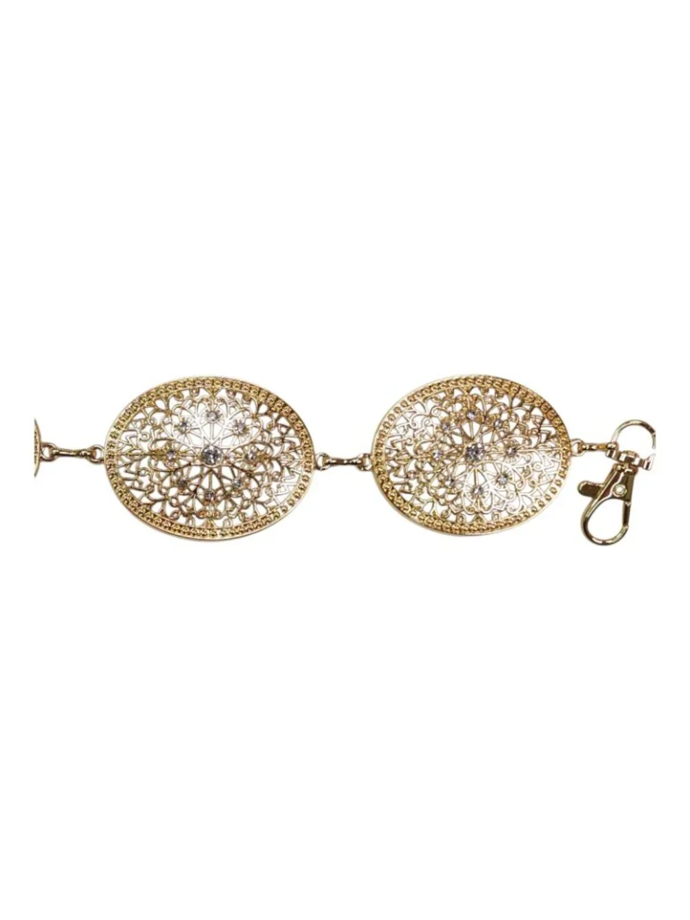 Gold Chain Belt With Ornate Medallions L/XL By True Love Accessories 50